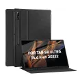 Samsung Galaxy Tab S8 Ultra 14.6 Inch 2022 Case Cover With Pen Holder - BLACK. 