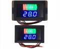 Waterproof Battery Capacity Indicator Meter 12V 24V 36V 48V 60V Dual Display Voltmeter. 