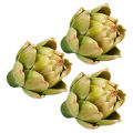 3Pcs Green Artificial Artichoke Plastic Fake Flower Fake Artichoke for Home Wedding Table Decoration. 