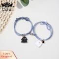 Carat Love Heart Magnet Suction Bracelet Ghost Pendant Couple Bracelet Halloween Jewelry Gift for Men Women. 