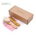 2pcs/Set Baby Hair Brush And Comb Set for Newborn Wood Comb For Hair Massage Bath Shower Mini Baby Brush Kids Pocket HairBrush. 