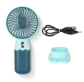 Mini USB Rechargeable Handheld Cooling Fan with Mobile Phone Holder - Ideal for Office, Home, and Summer Use. 