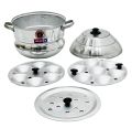 Aluminium Idli Steamer Cooker with 2 Idli Plates – 14 Cavity Idly Maker | South Indian Breakfast Cooker. 