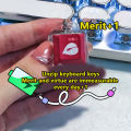 Creative Decompression Luminous Keyboard Keychain Merit+1 Wooden Fish Fingertip Tricky Gadgets Mechanical Keyboard Key Cap Gifts GENGLI. 