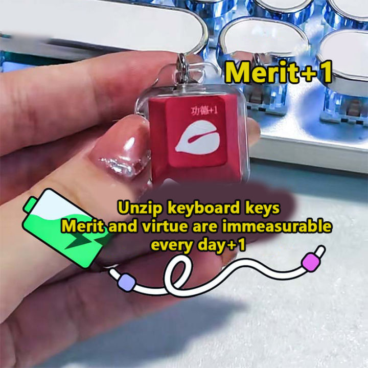 Creative%20Decompression%20Luminous%20Keyboard%20Keychain%20Merit+1%20Wooden%20Fish%20Fingertip%20Tricky%20Gadgets%20Mechanical%20Keyboard%20Key%20Cap%20Gifts%20GENGLI%20-%20Image%202