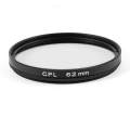 Universal Aluminum Alloy 62mm Circular Polarizer Filter Polarizing CPL Filter for SLR Camera Lens. 