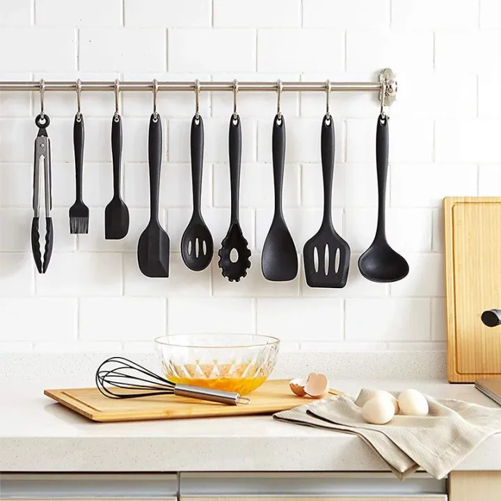 10Pcs%20Kitchen%20Cookware%20Set%20Nonstick%20Silicone%20Spatula%20Spoon%20Oil%20Brush%20BBQ%20Clip%20Heat%20Resistant%20Kitchen%20Utensils%20DIY%20Baking%20Tools%20-%20Image%202