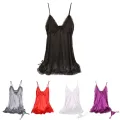 Lingerie Home Dress Ladies Lace Summer Silk Satin Skirt Sleepwear Nightwear Nightdress. 