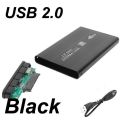 USB 2.0 2.5 Inch Hard Drive Disk Enclosure HDD External Box Case Aluminum Caddy 2.5" Sata HDD LED Light For Computer Cp 5000. 