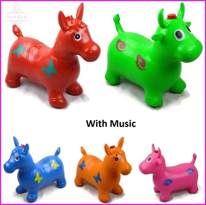 Kids Boys Girls Space Bouncing Animal Hopper Inflatable Soft