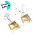 Creative Earrings Piercing Lovely Fish Water Bag Hook Earrings. 