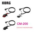Korg CM-200 CM300 Contact Microphone 1/4''(Dia6.3mm) male phone connector and (1.5m) shield - White/Black/Red. 