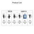 Geepact 100 PCS Fastener Clip Car Clip Plastic Car Rivet 6 Sizes Universal Fender Bumper Rivet Mixed Car Body Push Retainer Pin Rivet Bumper Door Trim Panel Retainer Fastener Kit. 