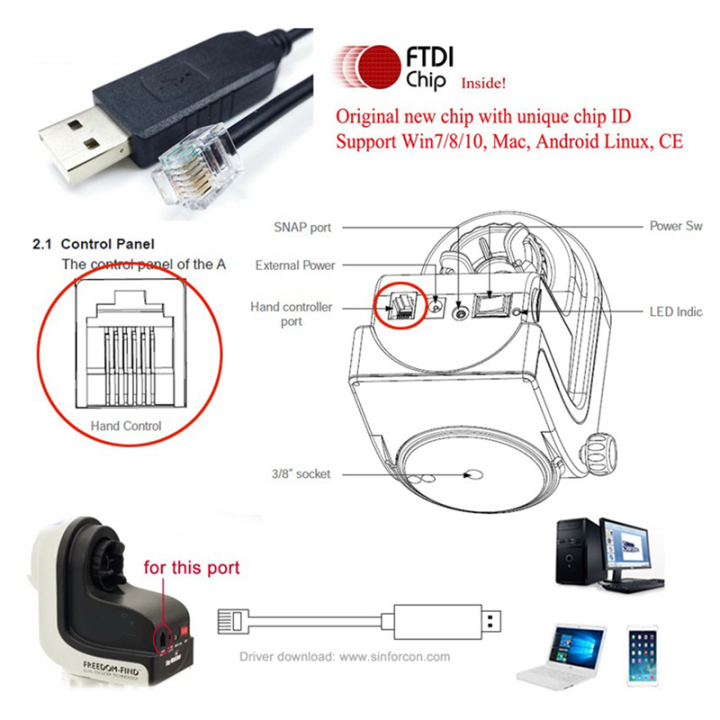 2X%20USB%20to%20Rj11%20Rj12%206P4C%20Adapter%20Serial%20Control%20Cable%20EQMOD%20for%20Az-Gti%20Mount%20Pc%20Connect%20for%20Hand%20Control%20Cable,1.8M%20-%20Image%204