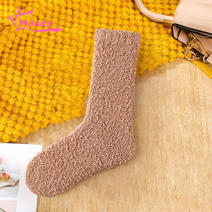 Muses%20Mall%20Solid%20Color%20Socks%20Cozy%20Plush%20Winter%20Socks%20Warm%20Breathable%20Uni%20Accessories%20for%20Autumn%20Versatile%20Thickened%20Design%20Super%20Soft%20Polyester%20Socks%20-%20Image%204