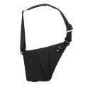 Waterproof and light adjustable shoulder strap, outdoor anti-theft shoulder bag - black. 