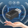 Black USB 2.0 Type A Female to Micro-USB B Female Adapter Plug Converter. 