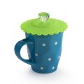 6PCS  Cute Anti-Dust Silicone Glass Cup Cover Coffee Mug Suction Seal Lid Cap Food Grade Creative Round Mug Cover. 