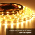 Auoyo 2835 LED Strip Lights Warm White LED Lights String Lighting Flexible Strip Light B lue to oth Non Waterproof Indoor Decoration Strip Lights 2M/5M. 