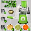 Tabletop Drum Greater Multifunction able Manual Vegetable Spiral Slicer Cheese Grater Hand Drum Rotary Grater Vegetable Cutter. 
