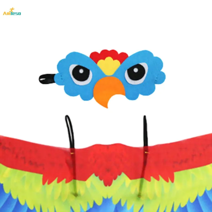 Kids%20Bird%20Costume%20Set%20Cape%20for%20Fancy%20Dress%20Cosplay%20Festival%20Blue%20-%20Image%205