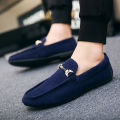 【BestGO】White Flat Canvas Shoes for men New British Leisure Fashion Casual Shoes for men Lazy Shoes Loafers for men. 