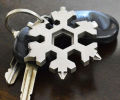 18 in 1 Snowflake Multi Tool Portable Stainless Steel Wrench Bottle Opener Pocket Snowflake Keychain Tool. 