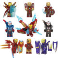 Compatible with LEGO Avengers Iron Man brick minifigures MK85 War Machine Hulkbuster Armor Assembly Toy for Boys. 