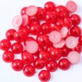 100-2000pcs/lot 3/6/8 MM Acrylic Beads Pearl Imitation Half Round Flatback Red Black Pink Bead For Jewelry Making DIY Accessories. 