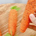 2 PCS Cat Toys Sound Carrot Cuddle-Cat Stick Since Fun Fun Cat Teething Stick Anti-Bite Cat Scratch Board As Shown Paper Rope. 