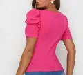 Women's Casual Square Neck and Puff Sleeves Stylish Top. 