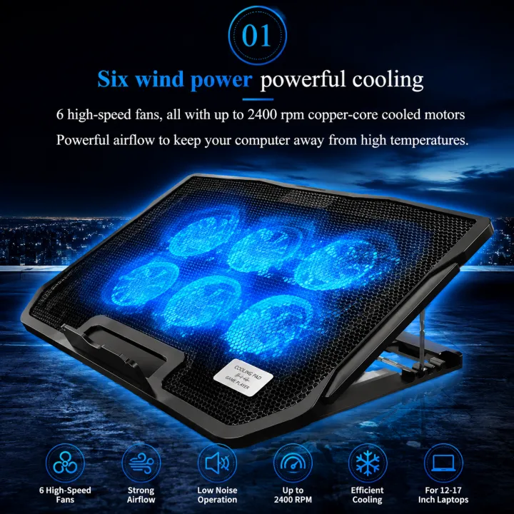 Versatile%20Laptop%20Cooling%20Pad%20and%20Stand%20-%20N99/N33/S18/H9%20for%2012-16%20inch%20Laptops%20-%20Image%204