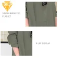 Women Lapel Dress Loose Long Sleeve Maxi Dress with Pockets Spring Fashion for Women Loose Cut Button Closure Dress. 