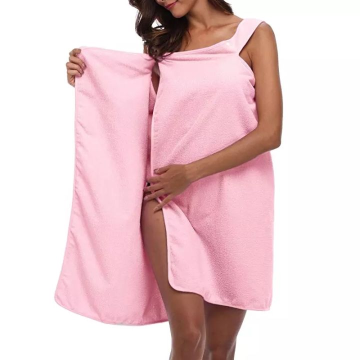 Womens%20Bath%20Towel%20-%20Pink%20Lady%20Girls%20Bath%20Towel%20Bath%20Towels%20Women%20Wearable%20Fast%20Drying%20Magic%20Bath%20Towel%20Beach%20Spa%20Bathrobes%20-%20Image%202