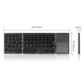 Bluetooth Keyboard Folding Wireless Keypad Touchpad for IOS/Android/ Tablet Mobile Phone Keyboard Easy Install Silver. 