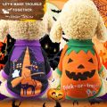 A Dog Clothes Halloween Carnival Funny Pet Clothes Spring And Autumn Winter Pumpkin Dress Witch Costume Two Feet Clothes. 