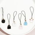 Cartoon Metal Anime Ghost Demon Phone Rope Keychain Lovers Mobile Phone Charms Cute Keychains Strap Lanyard Bag Pendant. 