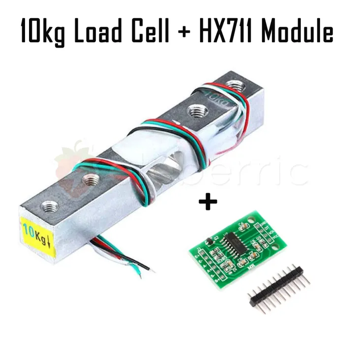 Load Cell 10kg with HX711 Module Weight Scale Weighing Sensor Module ...