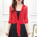 bellylady Women Mesh Blouse Solid Color Outer Sunscreen Clothes Cardigan Shawl Vests Sunshade Tops. 