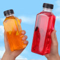 150/250/350/500Ml Refrigerated Square DIY Fruit Juice Bottle Transparent Beverage Drinking Bottle Containers For Outdoor Camping. 