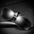 LouisWill Men Polarized Sunglasses Night Vision Sunglasses Color Change Retro Square Sunglasses UV400 Aluminum Magnesium Carbon Fiber Legs  Eyewear Ultra Light Anti Glare Glasses Outdoor Sports Driving Sunglasses. 