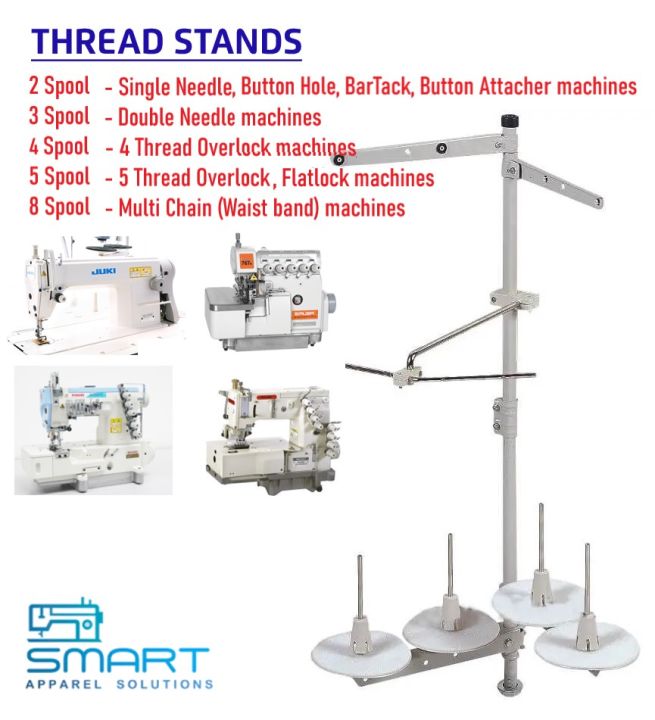 Thread Stands for any kind of  sewing machine 2-8 spool extra heavy duty / 2,3,4,5,8 Spool thread stands / Thread Guide connecting bar /  JUKI, BROTHER, JACK, SIRUBA, KANSAI SPECIAL, WORLDEN