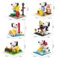 Nano Blocks Snoopy Small Scene Lego Building Blocks Cartoon Creative Assemble DIY model Room decoration Toys Gifts. 