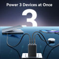 Vention 65W 45W 30W 20W  GaN 3 Port USB Mini Fast Charger for iPhone 15 14 13 Pro Max SAMSUNG S23 S22 Fast portable Charging. 