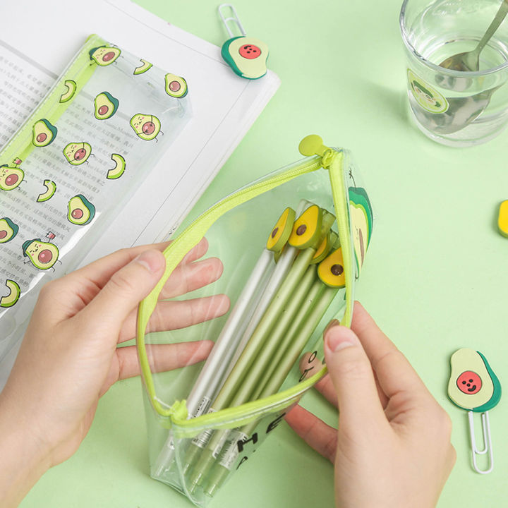 Cute%20Avocado%20Pencil%20Case%20Clear%20PVC%20Zipper%20Pen%20Bag%20Pouch%20School%20Stationery%20Supply%20-%20Image%203