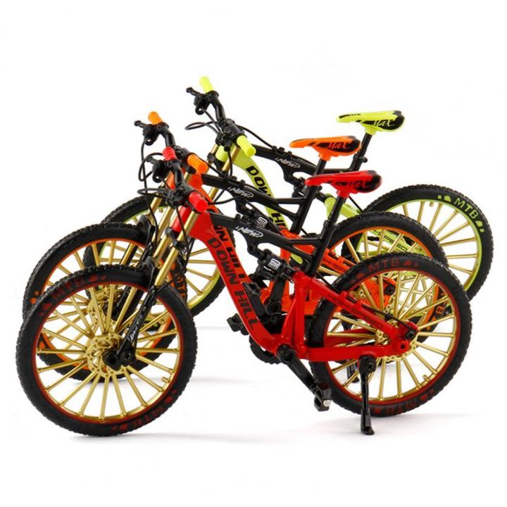 Bicycle Model 1:10 Scale Realistic Shape Alloy Downhill Mountain Bike Toy Birthday Gift