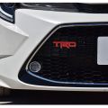1 Piece For TRD Logo Car Front Grille Emblem Badge Stickers Styling For Toyota Hilux Vios Coaster Altis Rush Innova Fortuner wigo Hiace 86 Avanza Sienta Car Accessories. 