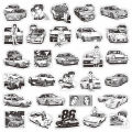 NEW 10/30/75PCS Initial D Anime Stickers Cartoon Kids DIY Funny Decals Gift DIY Suitcase Phone Skateboard Fridge Helmet Cool Toys. 