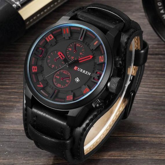 New Luxury Leather Band Watch For Men Quartz Analog Men's Gents Wrist Watches PT