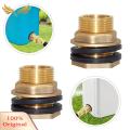 SuperRide Secure Water Tank Connector Brass Water Tank Connector 1/2 Female Npt 3/4 Male Ght Durable Bulkhead Fitting for Rain Barrels Water Towers Includes Rubber Rings Buyers' Choice Durable Water Tank. 